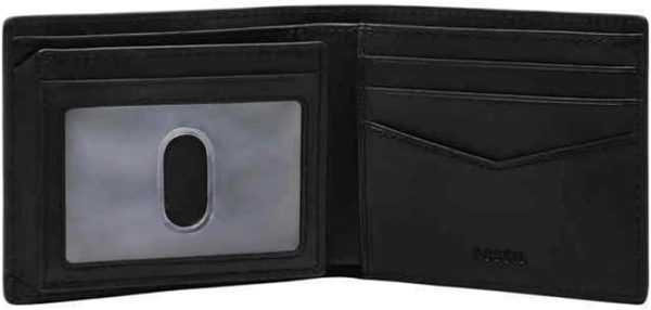 Men's Leather Bifold with Flip ID Wallet