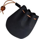 Leather Drawstring Pouch Coin Purse for Men Mens Wallet Cards Wallet for Men Mens Credit Card Wallet Change Holder Leather Drawstring Bag Change Bag Man Cosmetic Bag Small Change
