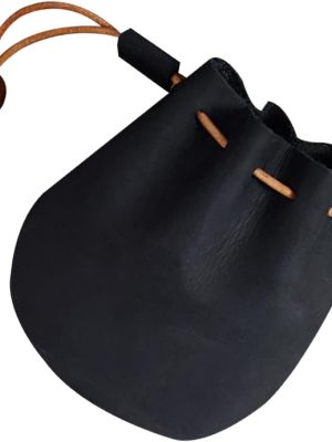 Leather Drawstring Pouch Coin Purse for Men Mens Wallet Cards Wallet for Men Mens Credit Card Wallet Change Holder Leather Drawstring Bag Change Bag Man Cosmetic Bag Small Change