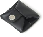 Top Grain Leather Coin Pouch, Change Holder, Mini Pocket Wallet, Handcrafted Coin Purse for Men & Women (Black, Pack of 1)