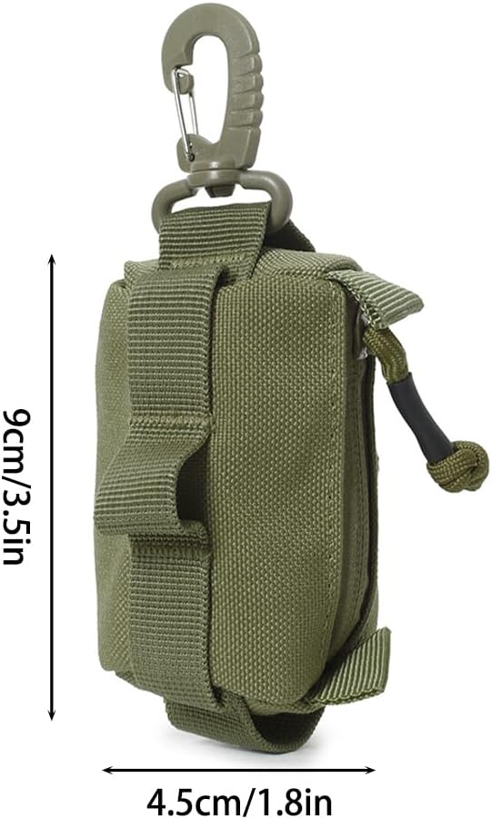 Tactical Compact Pouch, Utility Pouch Bag Mini Coin Purse Keychain Wallet for Men Women