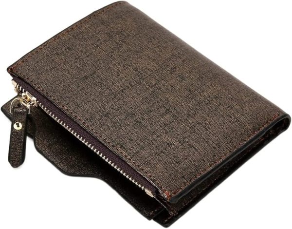 Wallet With Zipper Coin Pocket Business Male Purse Removable Card Holder For Man Money Bag(Blue)