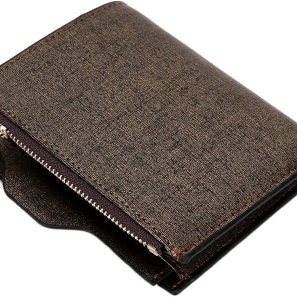 Wallet With Zipper Coin Pocket Business Male Purse Removable Card Holder For Man Money Bag(Blue)