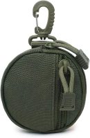 Coin Purchase Keychain, Professional  Pouch Accessories for Men, Small Round Coin Holder Pouch as Wallet, Change Purse, EDC Pouches. (Green)