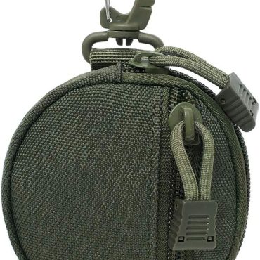 Coin Purchase Keychain, Professional  Pouch Accessories for Men, Small Round Coin Holder Pouch as Wallet, Change Purse, EDC Pouches. (Green)