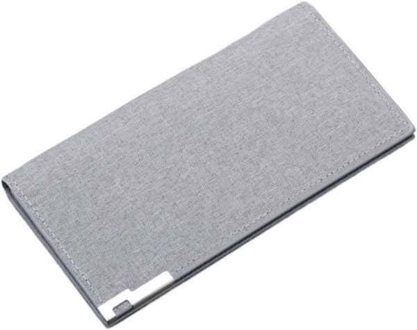 Canvas Wallet Men Black/blue/gray Slim Money Bag Male Business Card Holder Wallet Case 12 Bits + 2 Big Position + 1 Photo Bits (Size : Gray)