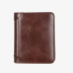 Soft Leather Wallet Men's Wallet Casual Zipper Coin Purse with Bank Card Holder Short Wallet (Color : A Size : ONE Size)