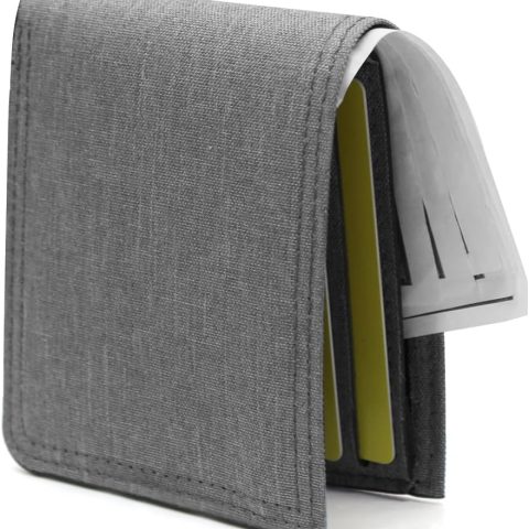 Bifold Wallets, Canvas Slim Wallets for Men, Ultra Thin and Lightweight Card Holder Wallet with Multi Slot and ID Window for Cards, Checkbooks