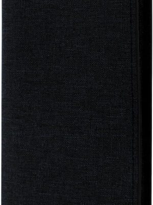 Canvas Long Wallet for Men, Credit Card Wallet for Men Ultra Thin and Lightweight Card Holder Wallet with Multi Slot and ID Window for Cards, Checkbooks (Black)