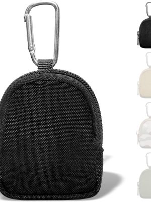 Pouch Tactical Coin Purse - Compact Coin Pouch - Qiuck Pouch for Coins Earphone (Black)