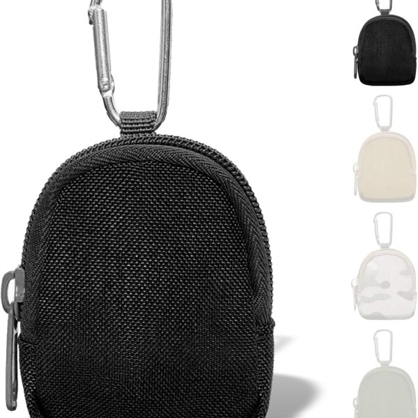 Pouch Tactical Coin Purse - Compact Coin Pouch - Qiuck Pouch for Coins Earphone (Black)