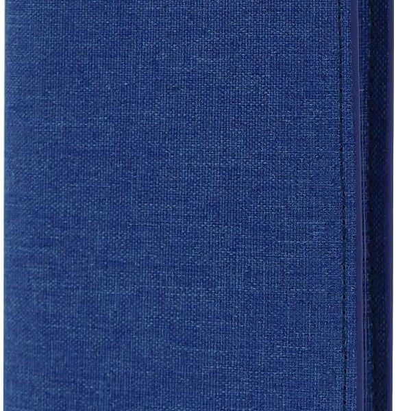 Canvas Long Wallet for Men, Credit Card Wallet for Men Ultra Thin and Lightweight Card Holder Wallet with Multi Slot and ID Window for Cards, Checkbooks (Blue)