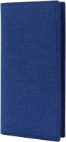 Canvas Long Wallet for Men, Credit Card Wallet for Men Ultra Thin and Lightweight Card Holder Wallet with Multi Slot and ID Window for Cards, Checkbooks (Blue)