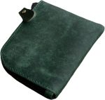 Genuine Leather Zipper Coin Purse Wallet With Key Car Smart Holder, Change Purse, Coin Pouch Holder For Men (Green)
