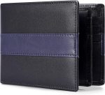 Genuine Leather RFID Wallet for Mens, Mens Bifold Wallet with 16 Card Holder 1 ID Window Gift for Him