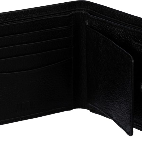 Premium Men's Genuine Leather Wallet – Slim Bifold Design with Multiple Card Slots & Cash Compartment – Stylish & Durable Business Wallet (JL2312SW-1-Black-Lychee plain grain) (Style C, Black)