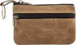 Canvas Coin Purse for Men,Small Cloth Change Purse for Coins,Small Fabric Coin Pouch for Men,Mens Zipper Coin Purse,Mini Key Money Change Wallet