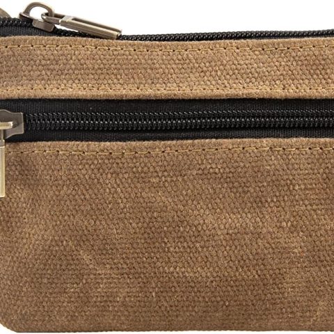 Canvas Coin Purse for Men,Small Cloth Change Purse for Coins,Small Fabric Coin Pouch for Men,Mens Zipper Coin Purse,Mini Key Money Change Wallet