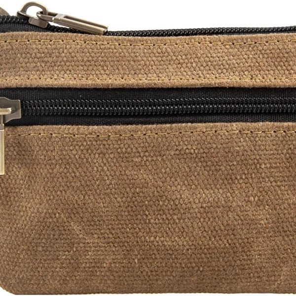 Canvas Coin Purse for Men,Small Cloth Change Purse for Coins,Small Fabric Coin Pouch for Men,Mens Zipper Coin Purse,Mini Key Money Change Wallet