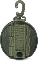 Coin Purchase Keychain, Professional  Pouch Accessories for Men, Small Round Coin Holder Pouch as Wallet, Change Purse, EDC Pouches. (Green)