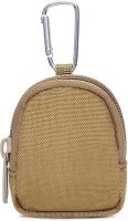 Coin Purse with Zipper, Change Purses Small Organizer Bags Canvas for Home, Coin Purse Keychain Pockets for Waist Pack (Brown)