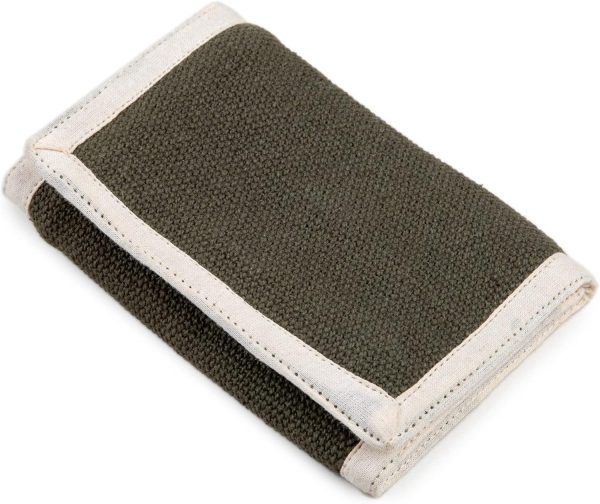 Vegan Men and Women Slim Trifold Wallet - 100% Cotton - Made in Nepal
