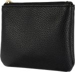 PU Leather Coin Purse Pouch Change Holder Small With Zipper for Men Women 2 PCS Set (Black&Black)