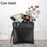 Leather Genuine Leather Squeeze Coin Purse, Coin Pouch . Change Holder For Men/Woman Size 3.5 X 3.5