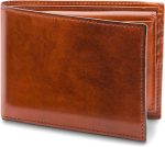 Men's Leather Wallet with Removable ID Passcase - Bifold Wallet for Men With 8 Card Slots, Premium Hand-Stained Leather With Gift Packaging, Amber Brown