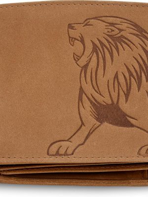 Leather Wallet for Men, Vintage Cognac, 13 cm (H) x 11 cm (W) x 2.5 cm (D), Vintage