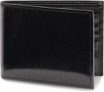Men's Old Leather Bifold Wallet with ID Window and Card Slots - Italian Leather, Durable and Stylish, Black